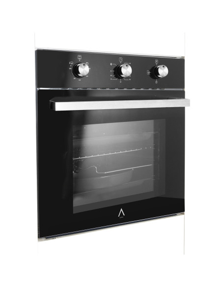 ALPHA Horno de Gas NEPTUNO ELITE GAS Cristal Negro. Ventilador y Temporizador en Horno. **Alta Gama**