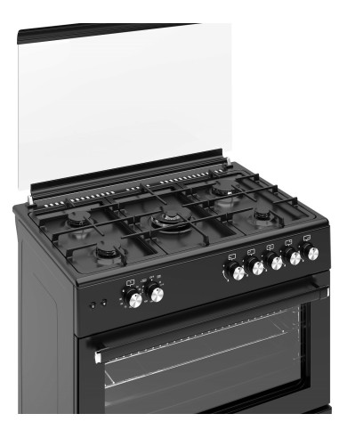 ALPHA Cocina de Gas VULCANO ELITE -90 Negro...