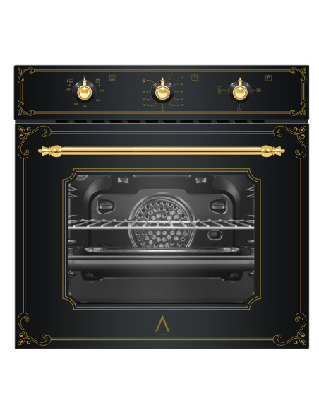 ALPHA Horno de Gas NEPTUNO GOLD GAS Rústico Dorado. Encendido Automático, Rustidor, Guías Telescópicas y Ventilador. *Alta Gama*