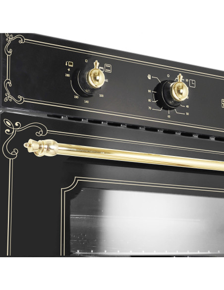 ALPHA Horno de Gas NEPTUNO GOLD GAS Rústico Dorado. Encendido Automático, Rustidor, Guías Telescópicas y Ventilador. *Alta Gama*