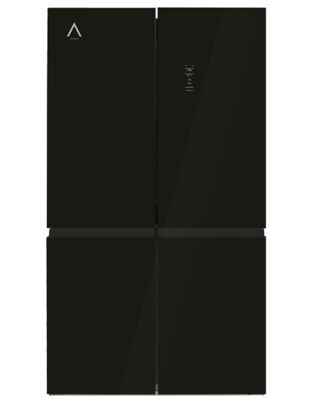 ALPHA Frigorifico Americano Pegasus Elite Pro-83, Cristal Negro, 4 Puertas, Metal Cooling, Inverter, *Alta Gama*