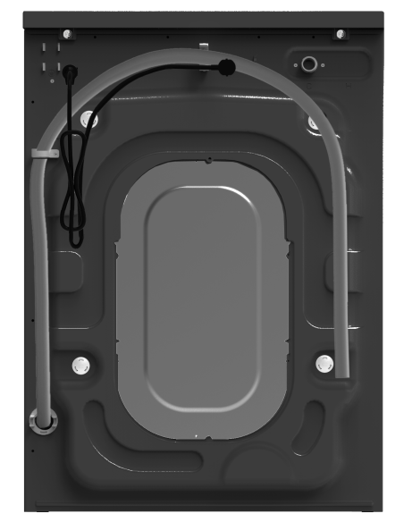 ALPHA Lavadora TITAN Elite-7, Eficiencia A, Negro Brillo, Digital Smart Inverter, 1.200rpm, 7kg, *Alta Gama*