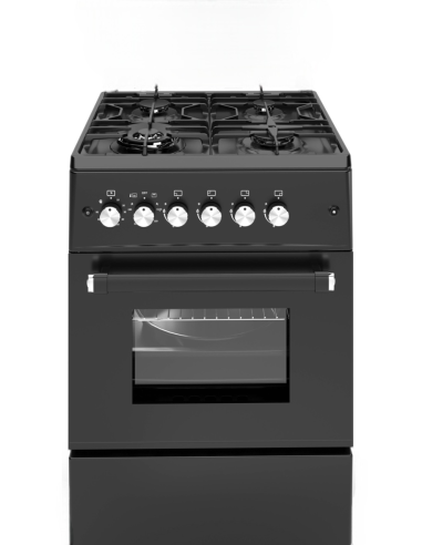 ALPHA Cocina de Gas  VULCANO ELITE-60 Negro...