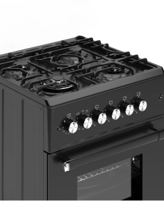 ALPHA Cocina de Gas  VULCANO ELITE-60 Negro Mate.... 2