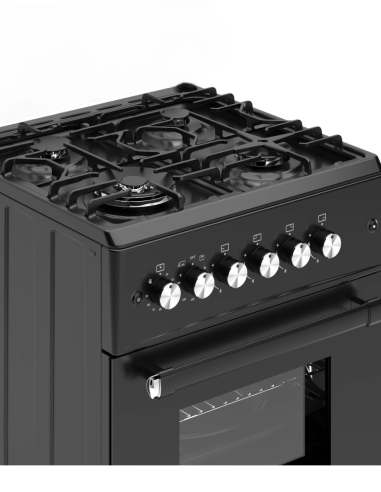 ALPHA Cocina de Gas  VULCANO ELITE-60 Negro...