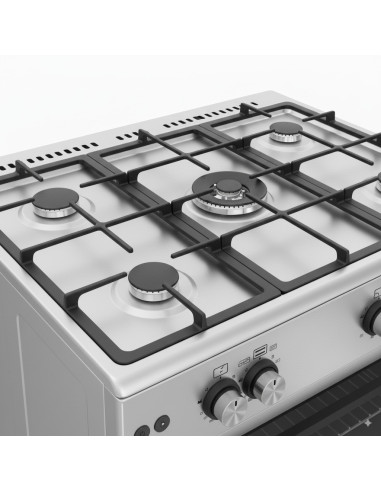 ALPHA Cocina de Gas VULCANO LUX-90 Inox,...