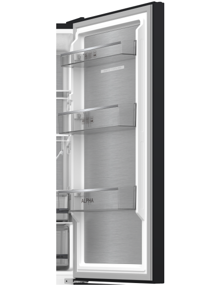 ALPHA Frigorífico Combi Pegasus Elite Pro-195, 195X60cm, Cristal Negro, No Frost, Zona 0, Inverter, *Alta Gama*