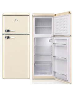 ALPHA Frigorífico Combi Pegasus Retro Cream, 133X46cm,...
