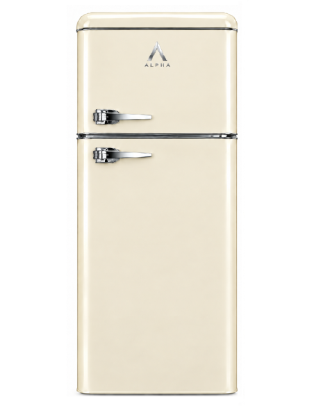 ALPHA Frigorífico Combi Pegasus Retro Cream, 133X46cm, Retro Crema, Cíclico, *Alta Gama*