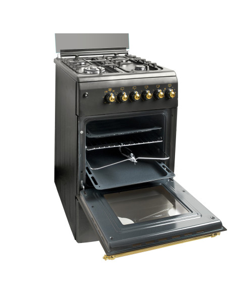 SVK6601RN - Cocina gas 60 cm rústica negra de Svan