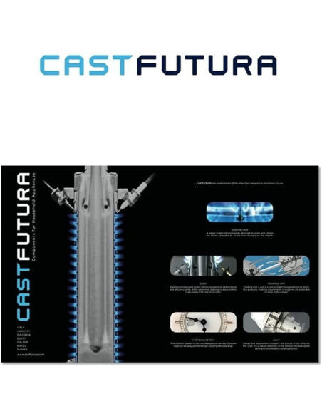 ALPHA Horno de Gas NEPTUNO ELITE GAS Cristal Negro. Ventilador y Temporizador en Horno. **Alta Gama**