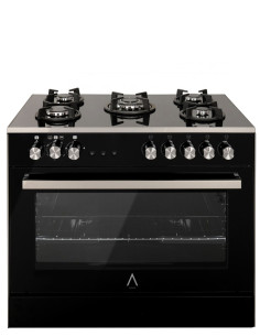 ALPHA Cocina de Gas VULCANO ELITE-90 Cristal Negro....