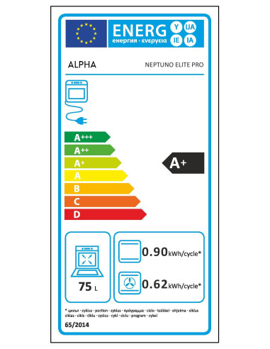 ALPHA Horno Pirolítico NEPTUNO ELITE PRO 75l....