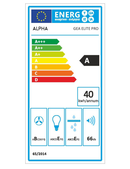 ALPHA Campana decorativa GEA ELITE PRO apertura Motorizada, Cristal Negro, 650 m3, Tira Led **Alta Gama**